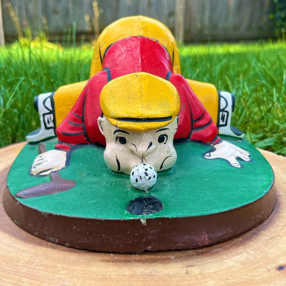 Vintage Golfer Cast Iron Doorstop